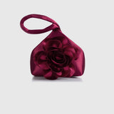 Satin Rose Petal Evening Bag