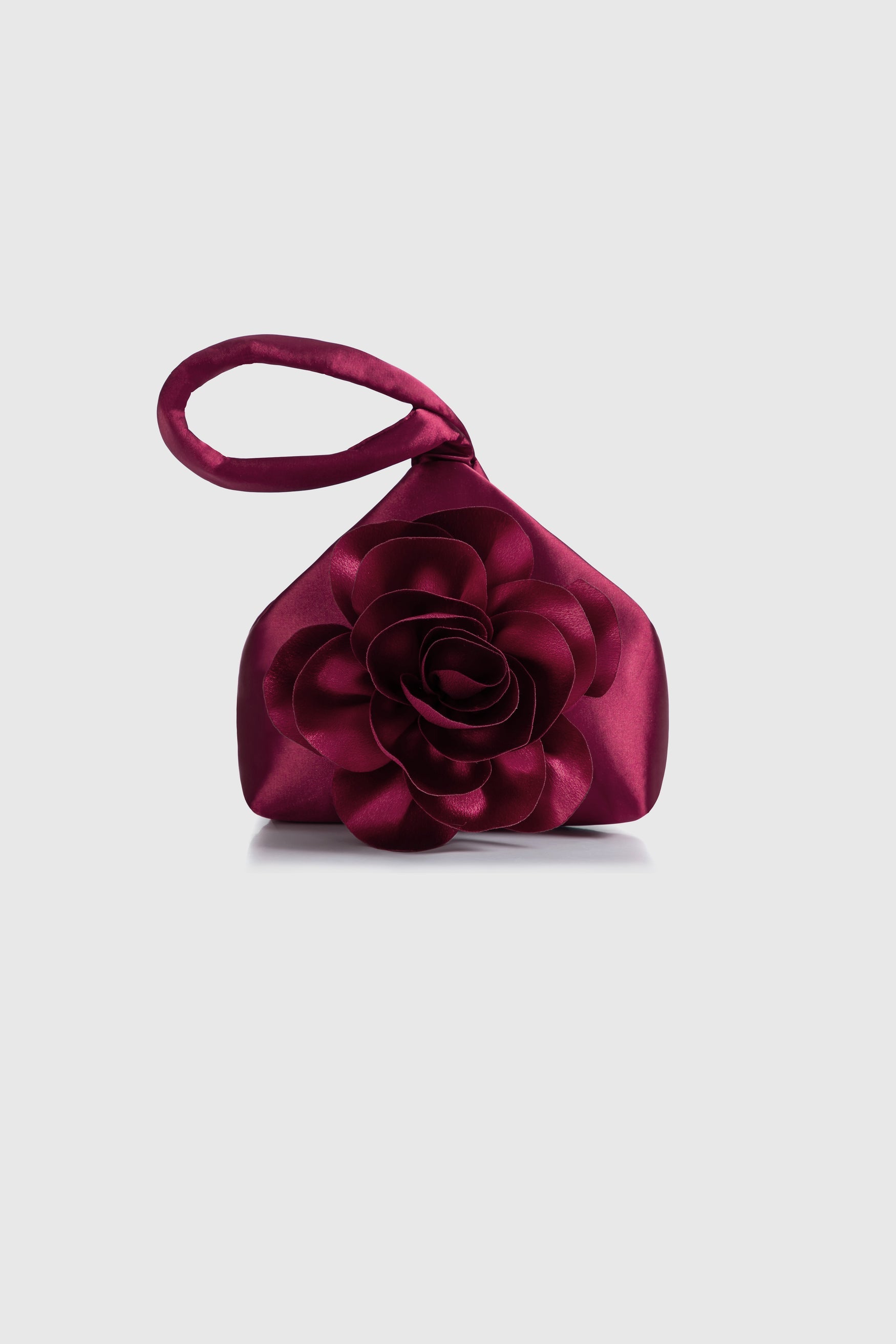 Satin Rose Petal Evening Bag
