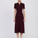 Ora Knit Midi Dress - Plum Brown