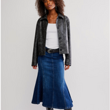 Hera Vegan Leather Jacket - Black