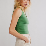 Clean Lines Muscle Cami - Elm Green