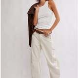 We The Free Good Luck Mid Rise Barrel - Milk