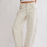 We The Free Good Luck Mid Rise Barrel - Milk