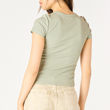 Short Sleeve Ribbed Tee