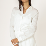 Textured Button Up Blouse