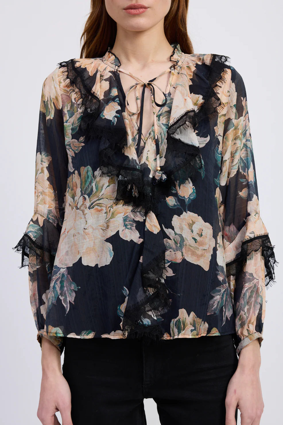 Peregrine Top - Black Apricot