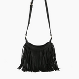 Calin Fringed Vegan Suede Crossbody Bag