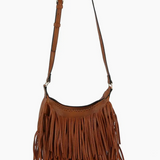Calin Fringed Vegan Suede Crossbody Bag