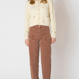 Barrel Pocket Denim Pants - Mocha