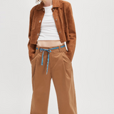 Buckle Back Trouser- Tobacco Combo