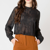 Embroidered Blouse - Black