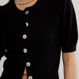 Isla Solid Cardi- Velvet Black