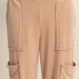 Oversized Cargo Sweatpants - Dark Taupe