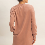 Sweatshirt Dress- Chestnut