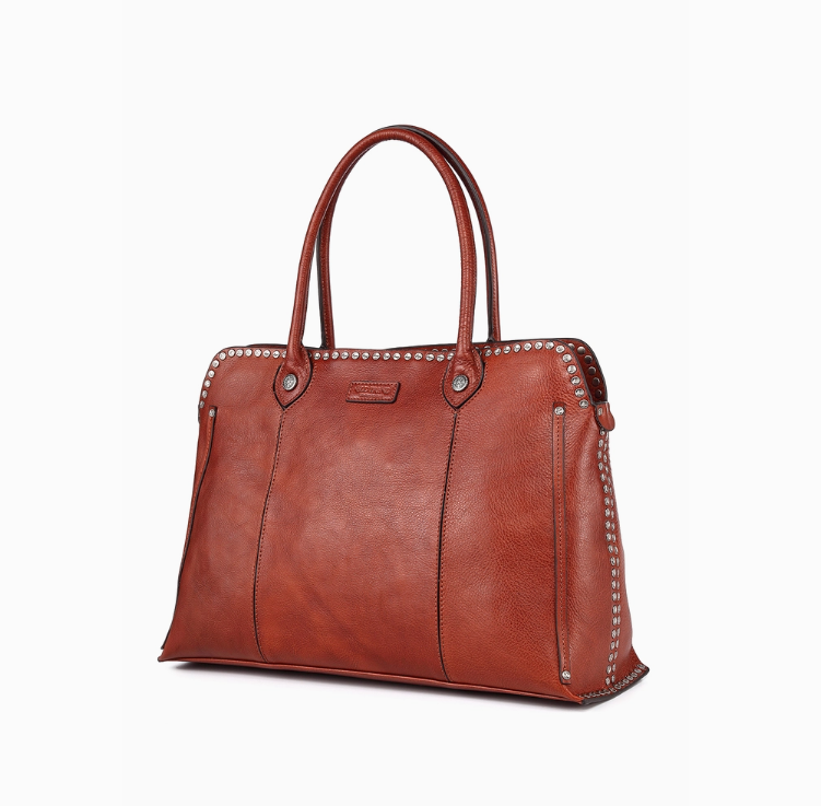 Soul Stud Satchel - Cognac