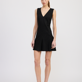 Nelly V-Neck Mini Dress - Black