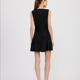 Nelly V-Neck Mini Dress - Black