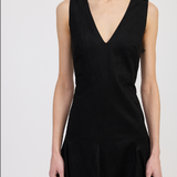 Nelly V-Neck Mini Dress - Black