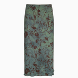 Floral Vine Skirt - Green