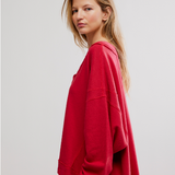 Staycation Pullover - Deep Red