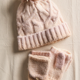 Rainbow Run Hat + Gloves -Ivory Combo