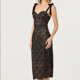 Donne Dress - Black Nude
