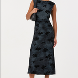 Tionne Dress - Teal Black