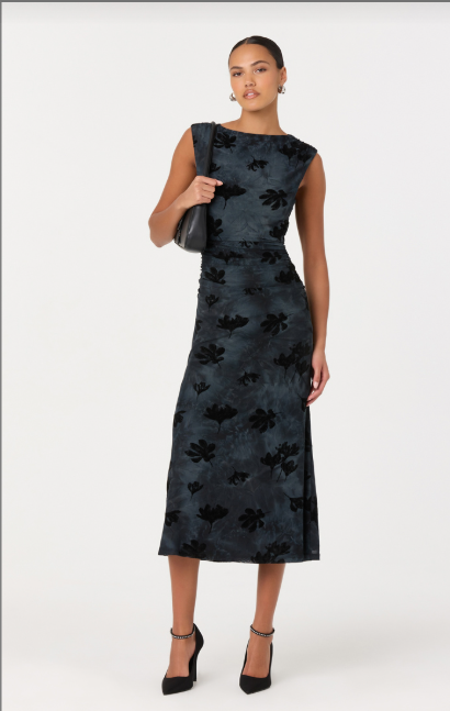 Tionne Dress - Teal Black