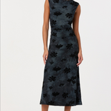 Tionne Dress - Teal Black