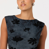 Tionne Dress - Teal Black