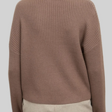 Mock Neck Long Sleeve Top - Mocha