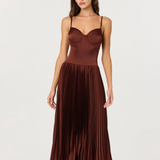 Elyssa Dress - Rust Brown