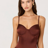 Elyssa Dress - Rust Brown