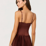 Elyssa Dress - Rust Brown