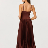 Elyssa Dress - Rust Brown
