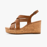 Sabina Sling Wedges - Tan