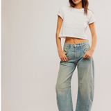 Free People Good Luck Mid Rise Barrel