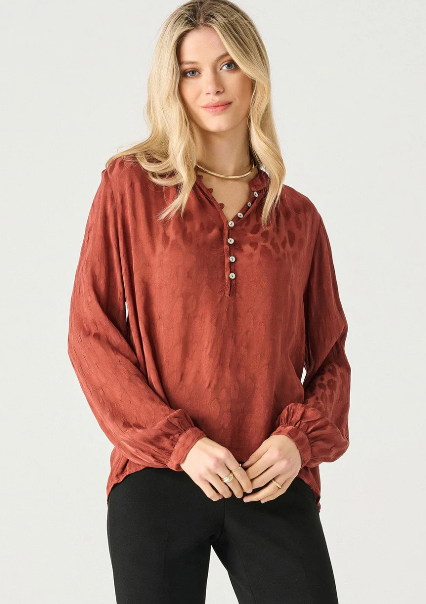 Jacquard Print Blouse