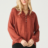 Jacquard Print Blouse