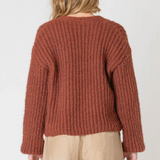 Single Button Cardigan - Cinnamon