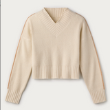Westside V-Neck Sweater - Sand Stone