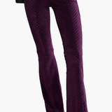 Penny Velvet Flare Pants - Vintage Grape
