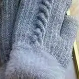 Fleece Lined Knit Mittens