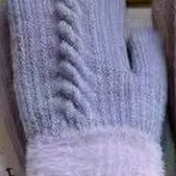 Fleece Lined Knit Mittens