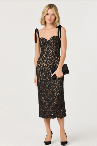 Donne Dress - Black Nude