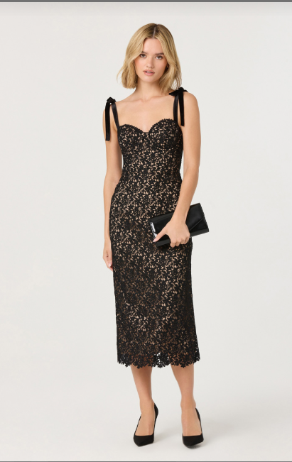 Donne Dress - Black Nude