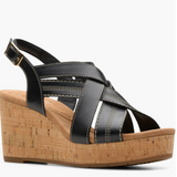 Sabina Sling Wedges - Black