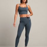 Instinct Contrast Leggings - Blue Granite
