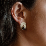 Bali Studs - Copper Obsidian