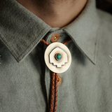 Tacoma Bolo Tie - Turquoise/Dark Brown